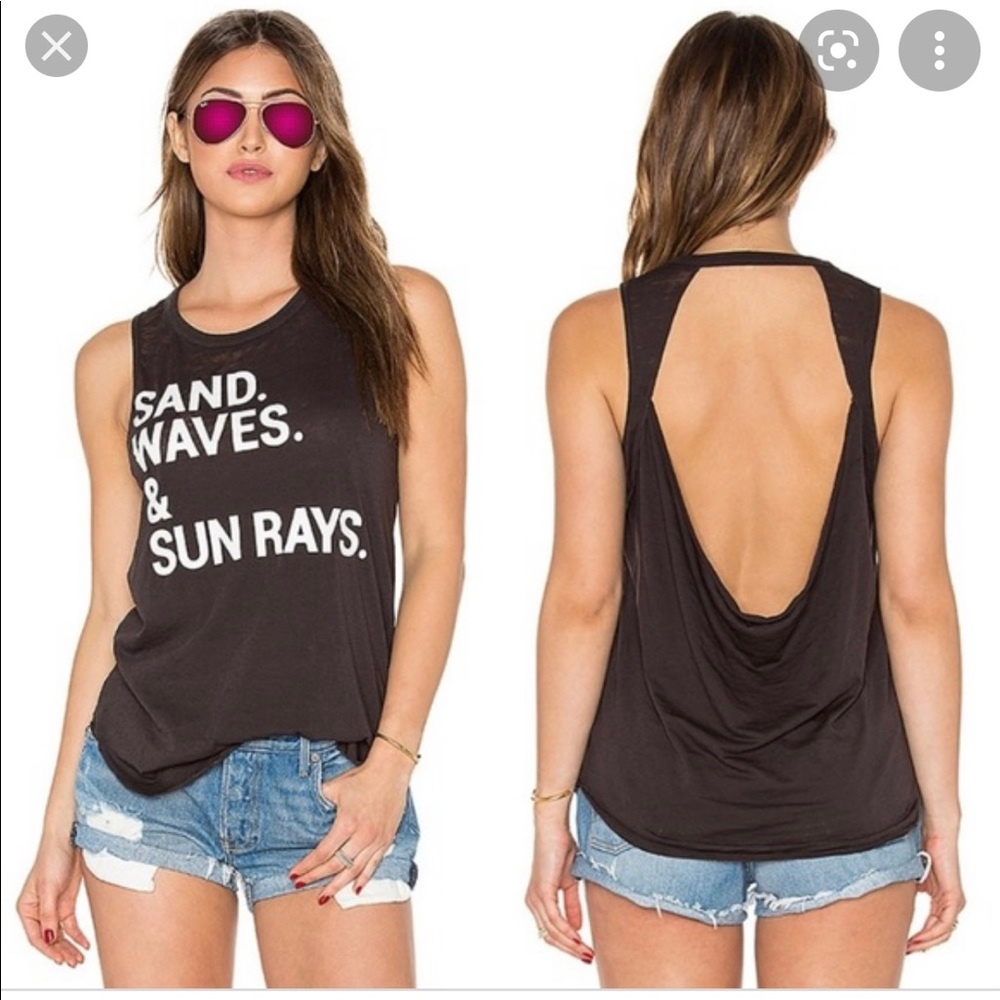 Chaser graphic tank with a cute open back